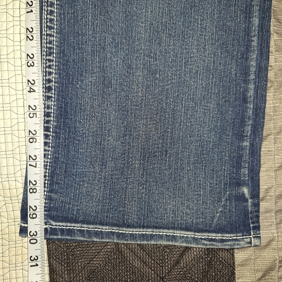 Wired Heart Straight Leg Women’s Jeans Sz 20 Embroidery Stitching Distressed - Picture 10 of 11